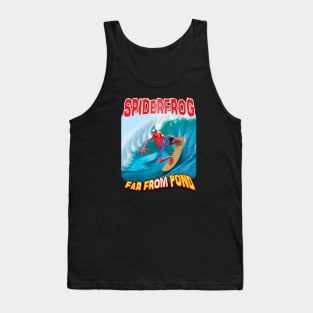 Funny surfing frog Tank Top